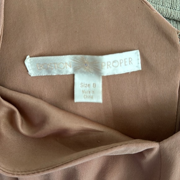 Boston proper dress peplum nude blush 8 - Picture 3 of 4